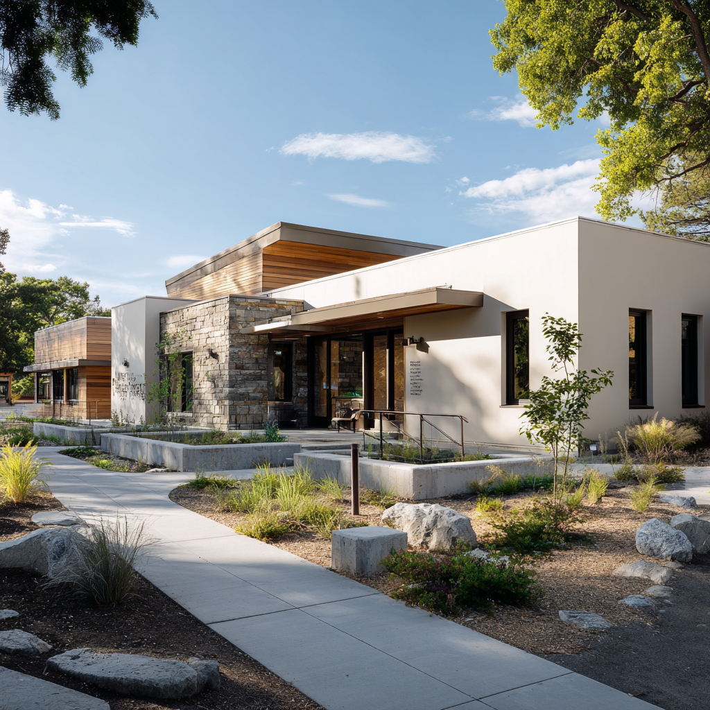 Outdoor healing space at FutureSteps Behavioral Treatment in Carlsbad, California